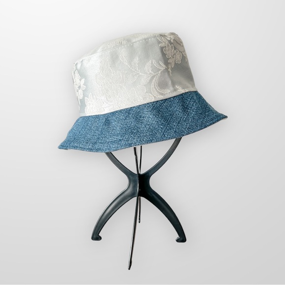 ♻️ Upcycle Hat Women’s Spring Hats with Hair Scarf Eco Friendly Sustaina… - Picture 8 of 8